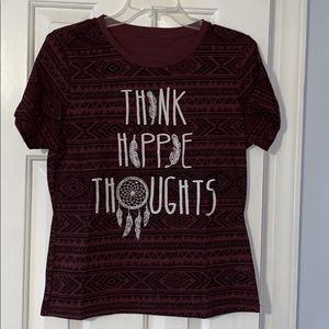 Ladies top “Think Hippie Thoughts”